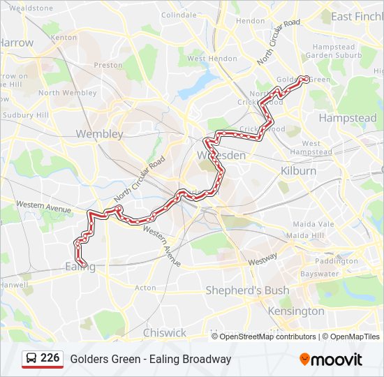 226 Bus Line Map