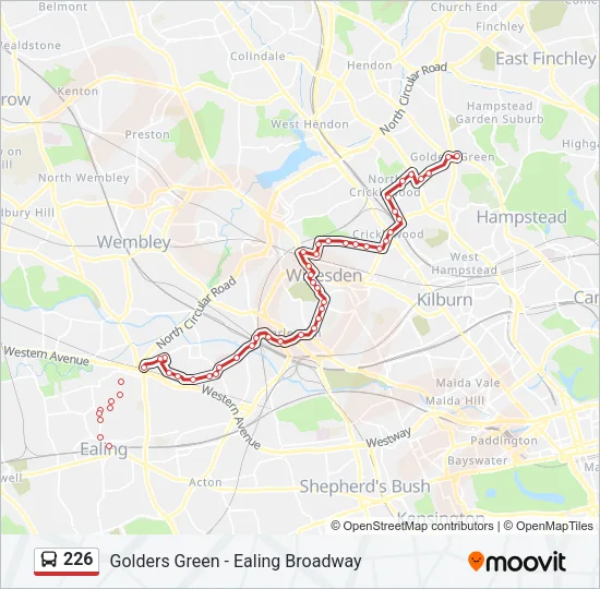 226 Bus Line Map