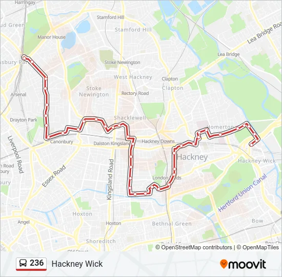 236 Bus Line Map
