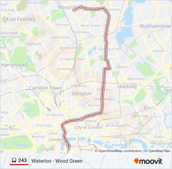 243 Bus Line Map