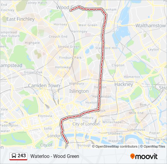 243 Route: Schedules, Stops & Maps - Wood Green (updated)