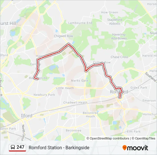 247 Bus Line Map