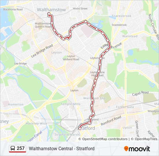 257 Route Schedules Stops Maps Walthamstow Central
