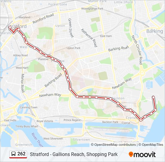 Bus 262 Route Map 262 Route: Schedules, Stops & Maps - Stratford (Updated)