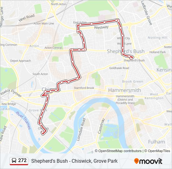 272 bus Line Map