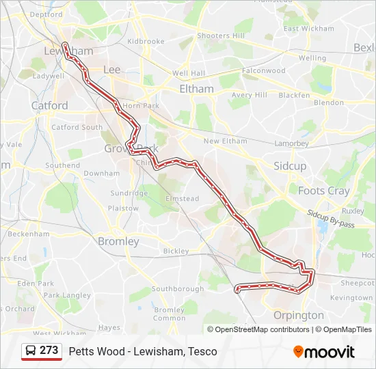 273 Route: Schedules, Stops & Maps - Lewisham, Tesco (Updated)