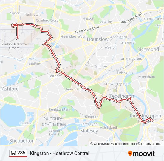 285 Route: Schedules, Stops & Maps - Kingston (Updated)