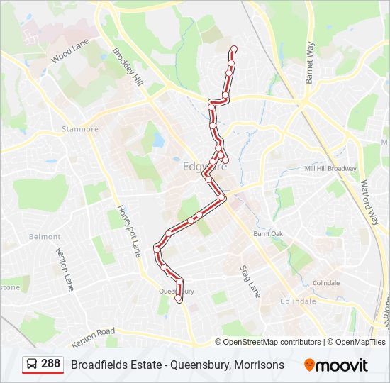 288 bus Line Map