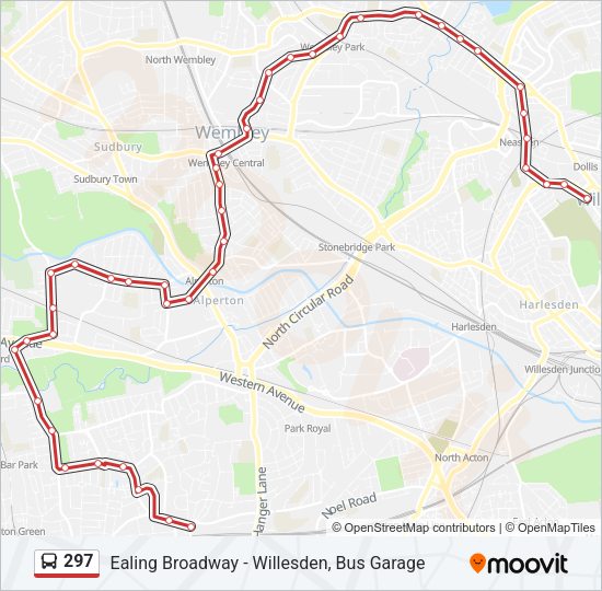 297 Bus Line Map