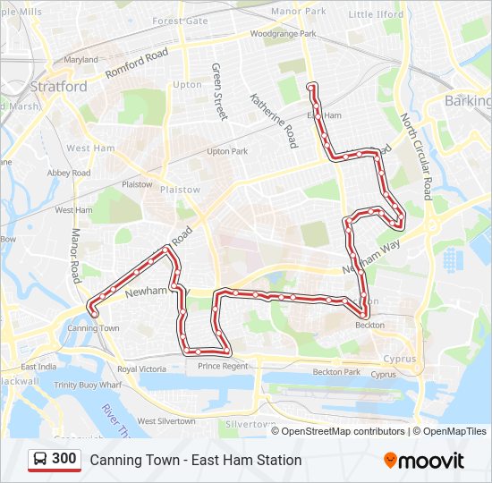 300 Bus Line Map