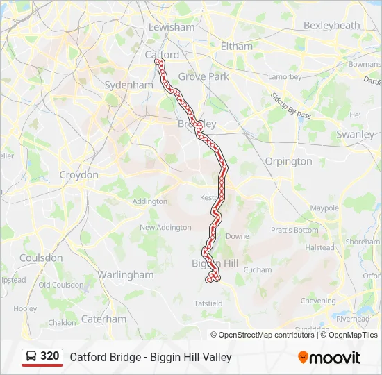 320 Route: Schedules, Stops & Maps - Catford Bridge (Updated)
