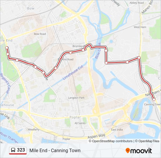 323 Bus Line Map