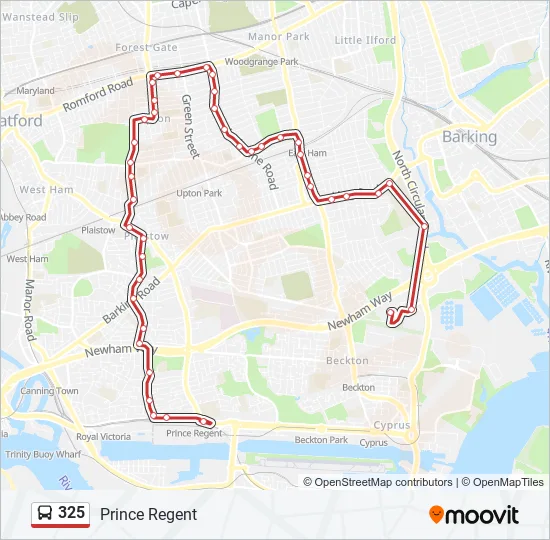 Bus 325 Route Map 325 Route: Schedules, Stops & Maps - Prince Regent (Updated)