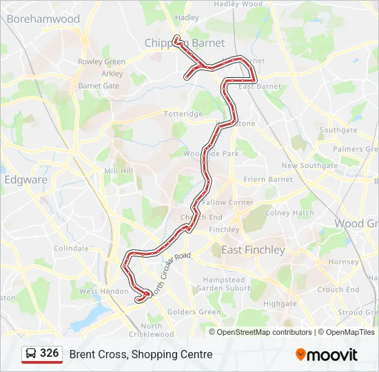 326 Bus Line Map