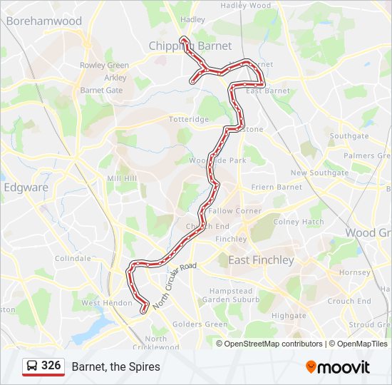 326 Bus Line Map