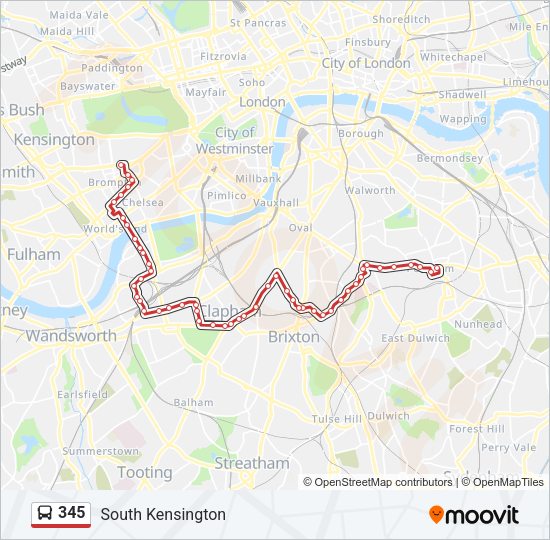 345 Bus Line Map