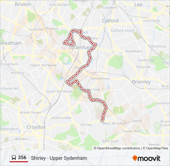 356 Bus Line Map