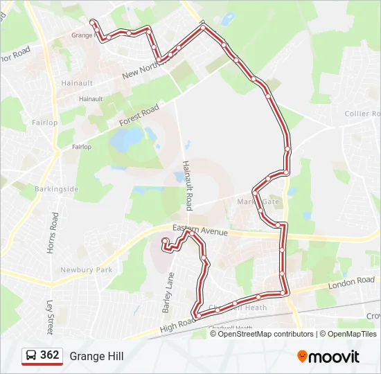 362 Bus Line Map