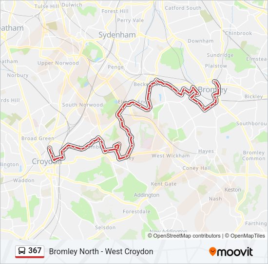 367 Bus Line Map