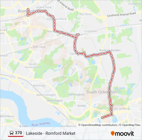 370 Bus Line Map