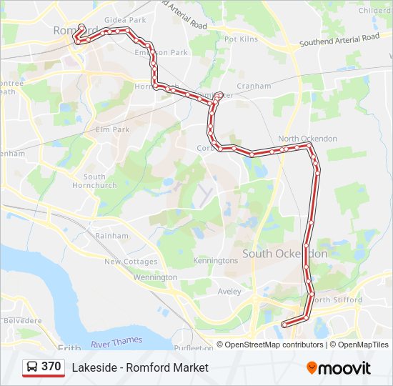 370 Bus Line Map