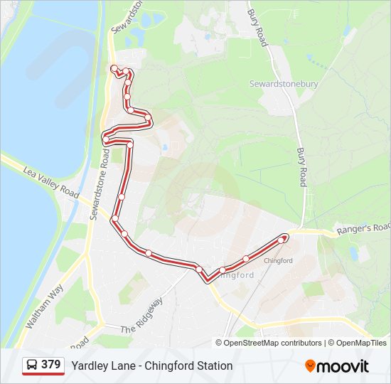 379 Bus Line Map