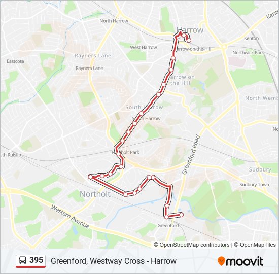 395 Route: Schedules, Stops & Maps - Harrow (Updated)
