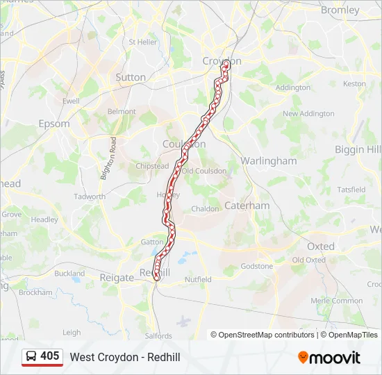 405 Bus Line Map