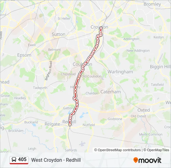 405 Bus Line Map
