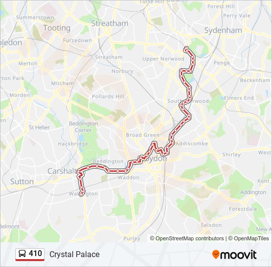 Bus 410 Route Map 410 Route: Schedules, Stops & Maps - Crystal Palace (Updated)