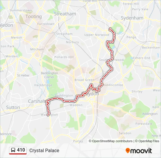 410 Bus Line Map