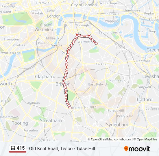 415 Bus Line Map
