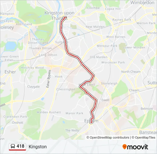 418 Bus Line Map