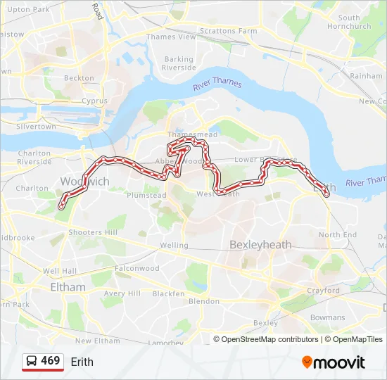 469 Bus Line Map