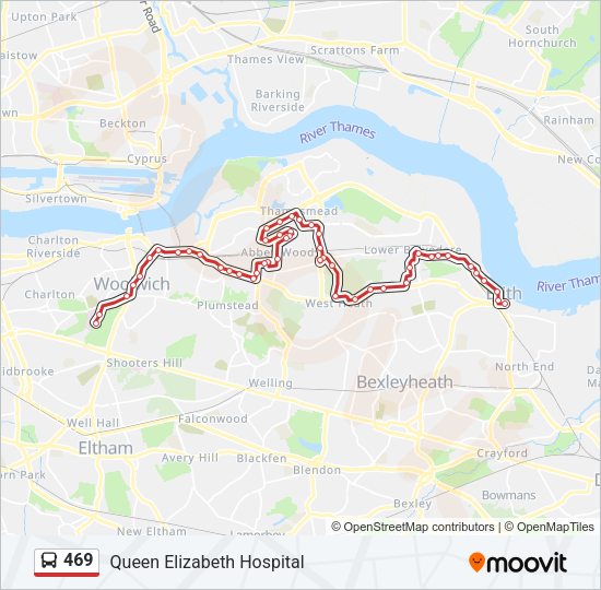 469 Bus Line Map