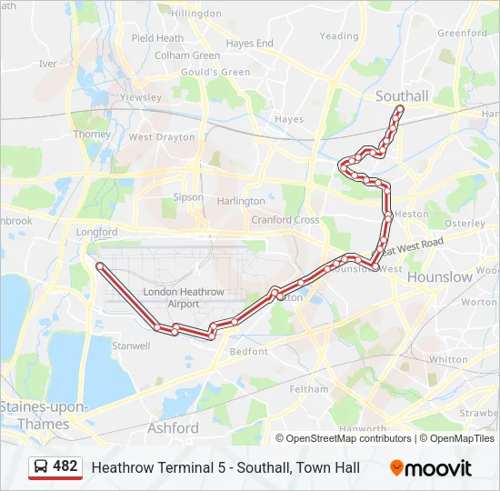 482 Bus Line Map
