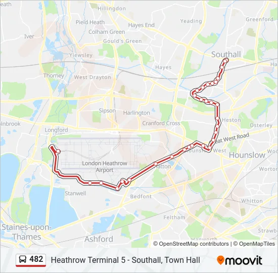 482 Bus Line Map
