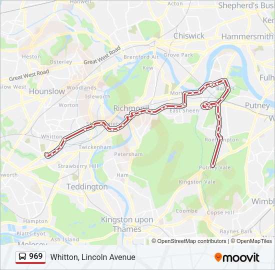 969 Bus Line Map