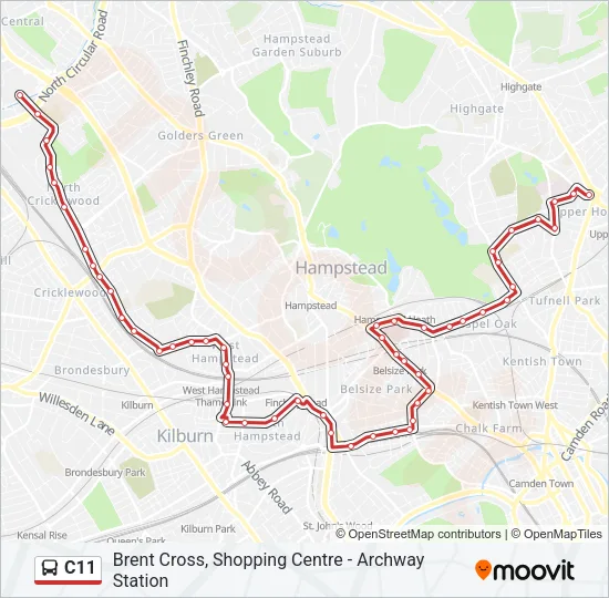C11 Bus Line Map