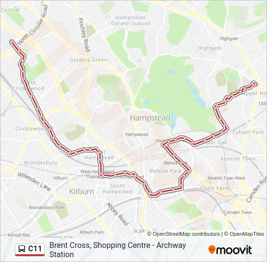 C11 Bus Line Map