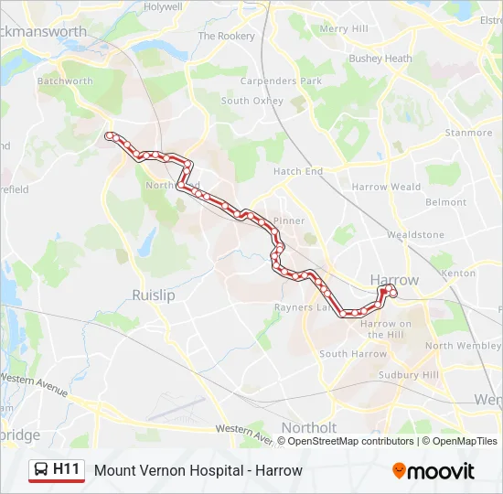 H11 Bus Line Map