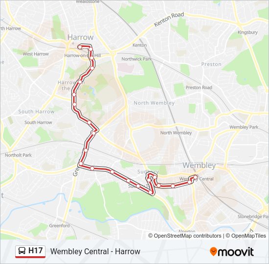 H17 Bus Line Map