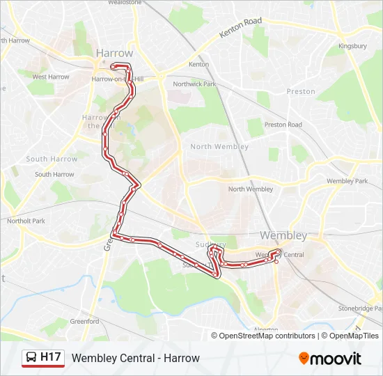 H17 Bus Line Map