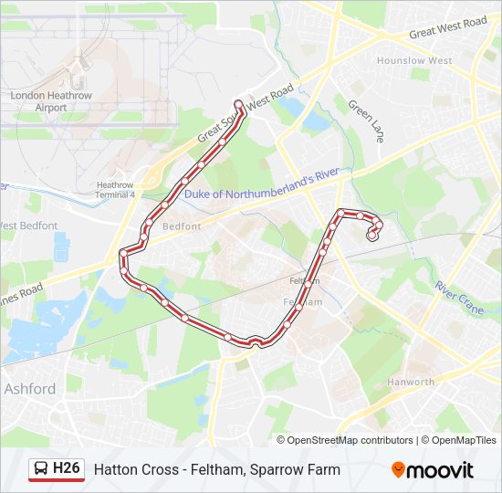 H26 Bus Line Map