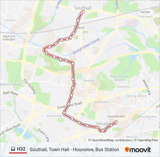H32 Bus Line Map