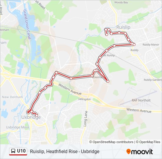 U10 bus Line Map