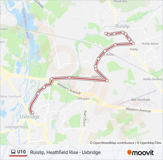 U10 Bus Line Map