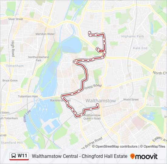 w11 Route Schedules, Stops & Maps Chingford Hall Estate (Updated)