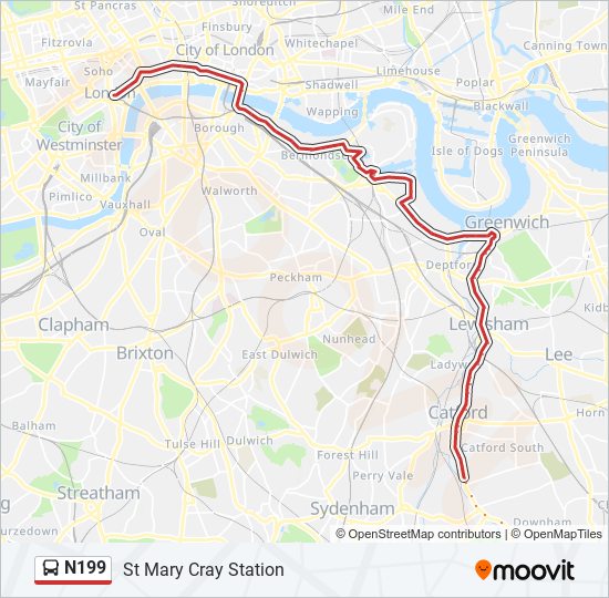 n199 Route: Schedules, Stops & Maps - St Mary Cray Station (Updated)