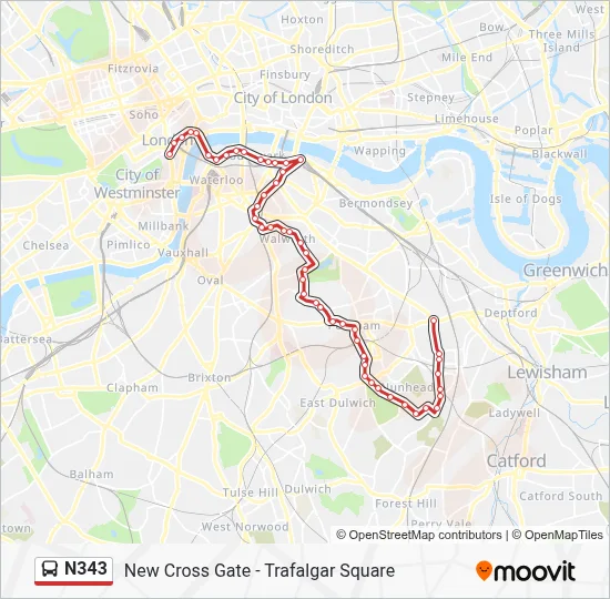 N343 Route Schedules Stops Maps Trafalgar Square Updated n343-route-schedules-stops-maps-trafalgar-square-updated